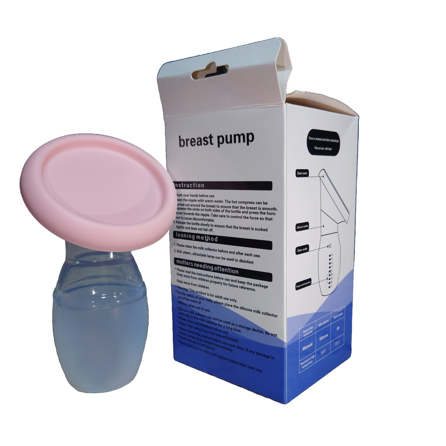 Silicone Milk Collector – 90ml BPA - Manual Breast Pump