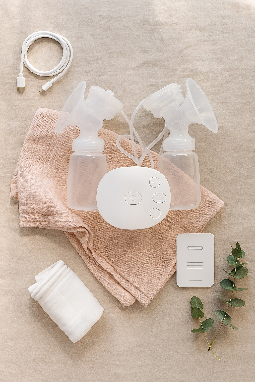 MY-371 Double Electric Breast Pump – USB Powered, BPA-Free, 150ml